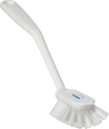 Vista 11 de Vikan 42379 Washing Up Brush with Scraping Edge 280 mm Medium Hard Black