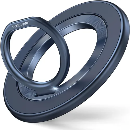 Vista 17 de SYNCWIRE - Soporte magnético con aro para MagSafe, rotación de 360 grados, agarre y soporte para teléfono, aro para dedo, doble imán, compatible