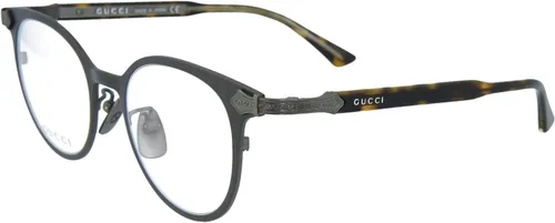 Vista 2 de Gucci 0068O 002 Gafas redondas de titanio con rutenio marrón 1.929 in