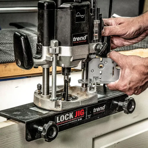 Vista 11 de Kit de plantilla de cerradura Trend para fresar rebaje de placa frontal y mortaja, LOCK/JIG