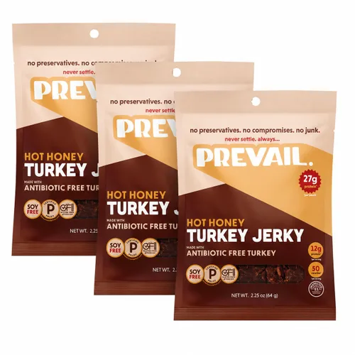 Vista 12 de Charqui de pavo de pastoreo, de PREVAIL - ¡Bajo en sodio y sin gluten! Paquete de (3) bolsas Nuestro charqui gourmet está certificado paleo