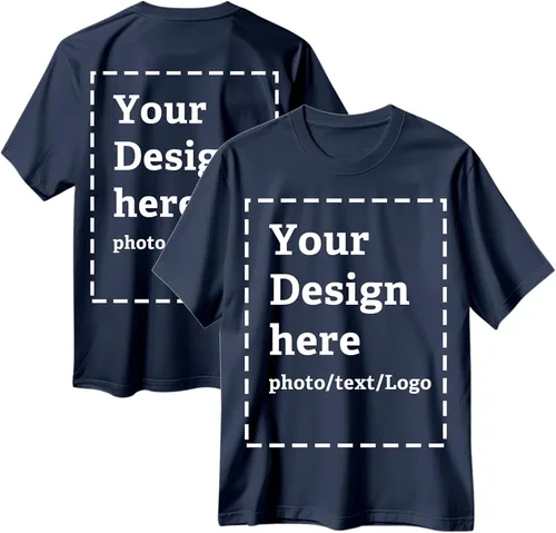 Vista 7 de Camisetas personalizadas para hombres y mujeres, hechas en Estados Unidos, camisetas personalizadas con texto/foto frontal y trasera, camisetas