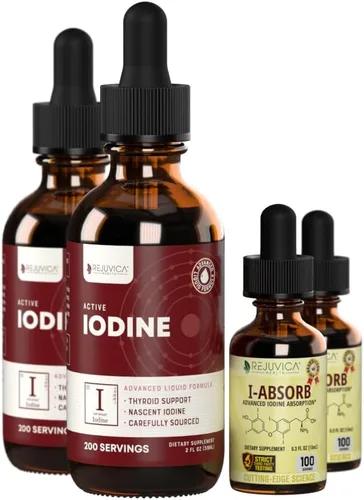 Vista 8 de Active Yodine + iAbsorb - Gotas de yodo naciente - Entrega de líquidos para una mejor absorción - Cofactores para una mejor entrega - Apoya niveles