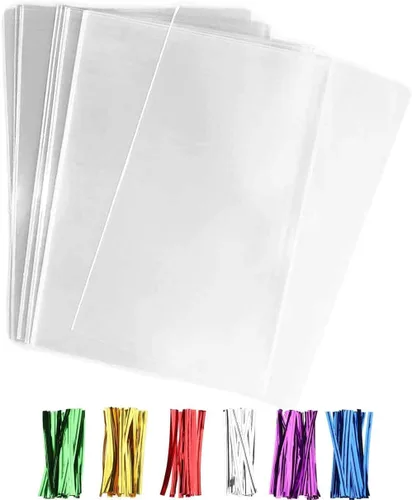 Vista 8 de 50 piezas de bolsas de celofán transparentes de 10" x 13" con cierre autoadhesivo, bolsas de polietileno resellables de 2,8 mils, bolsas OPP