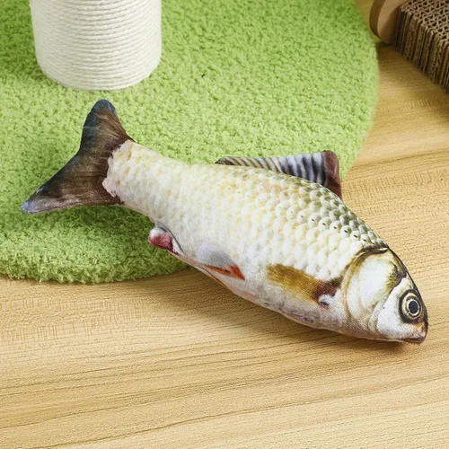 Vista 6 de Gadpiparty Pez de peluche de 7.8 pulgadas, juguete de peluche de pez de simulación, suave para decorar la carpa de hierba, juguete de peluche