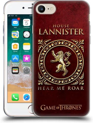 Vista 65 de Producto oficial de HBO Game of Thrones metálico Sigils Soft Gel Case para iPhone de Apple 7 Plus/8 PLUS, Lannister
