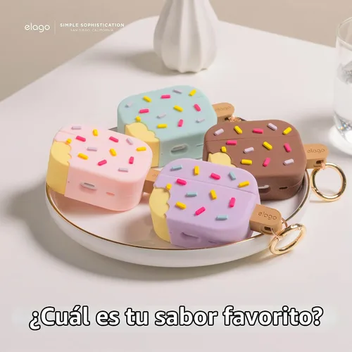 Vista 7 de elago Funda de helado para AirPods Pro 2 Azul (Arándano)