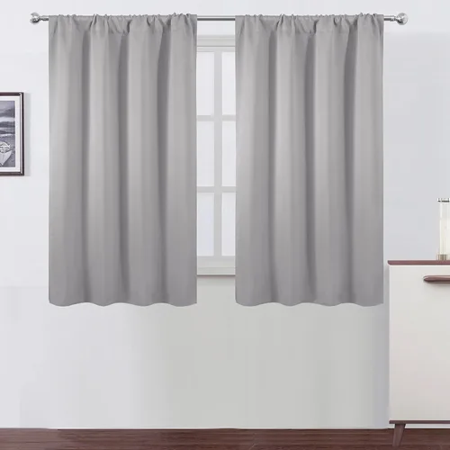 Vista 115 de LEMOMO Cortinas opacas de 42 x 54 pulgadas, juego de 2 paneles de cortinas con aislamiento térmico para oscurecer la habitación