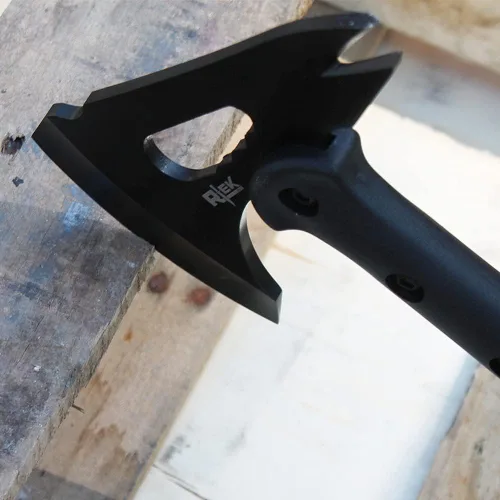 Vista 3 de Rtek Hacha táctica Tomahawk con punta de garra de 16.75 pulgadas, herramienta de hacha de supervivencia ligera con funda