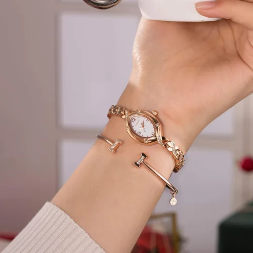 Vista 5 de SURVAN WatchDesigner Womens Watch Japanese-Quartz Fashion Wrist Watches for Women 18k Yellow Gold Ion-Plated Rose Gold Tone Stainless Steel Strap