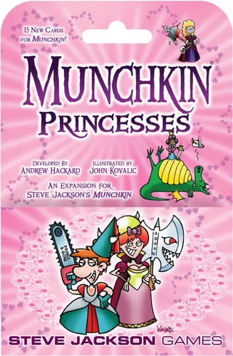 Vista 2 de Juego de cartas de princesas Munchkin (mini-expansión) 15 cartas Juego para adultos, niños y familia Juego de rol de aventura de fantasía A