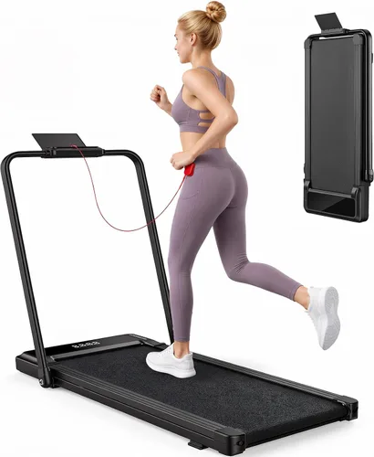 Vista 8 de 3-in-1 Walking Pad Under Desk Treadmill for Home Office Portable Negro oscuro