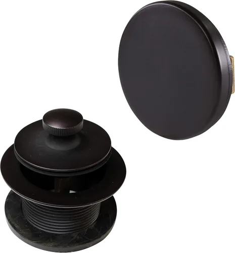 Vista 15 de Westbrass D94H-12A 1-1/2" NPSM - Drenaje de bañera con rosca gruesa y cierre con placa frontal ilusoria sin orificios, bronce antiguo