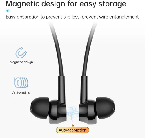 Vista 13 de LANDIBO Auriculares deportivos Bluetooth, 25 horas de tiempo de reproducción, auriculares inalámbricos 6.0 con micrófono, cancelación de ruido