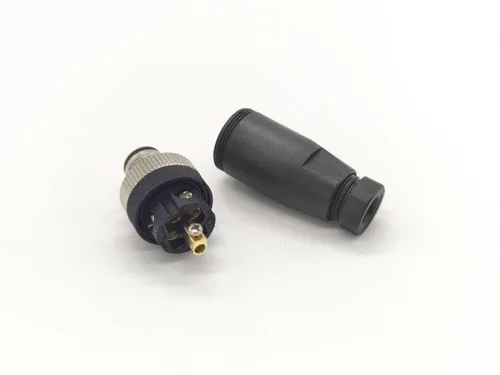 Vista 7 de Elecbee 5 unids M12 5 pines macho A-Code campo instalable tornillo terminación desblindaje para 22AWG 0.34mm² cable