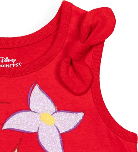 Vista 7 de Disney Princess Ariel Moana Jasmine Rapunzel Belle - Camiseta gráfica y pantalones cortos para niñas de bebé a niño pequeño