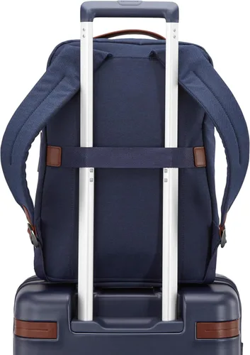 Vista 6 de Mochila de viaje Samsonite Virtuosa con funda acolchada para laptop, Azul marino, Tamaño único, Mochila