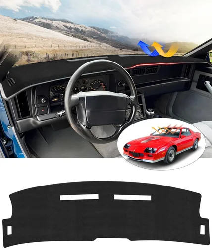 Vista 78 de CARTIST Cubierta negra para salpicadero para Toyota Solara 2004-2008, antideslizante, antirreflejo, protección UV, tapete interior de primera calidad