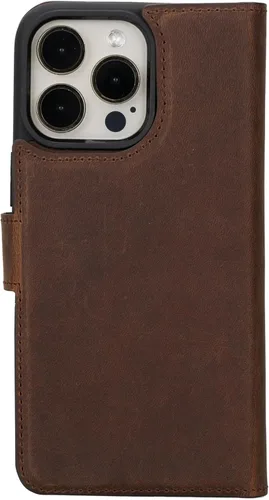 Vista 3 de VENOULT Funda tipo cartera para iPhone 14 Pro Max / 14 Pro / 14 Plus / 14, soporte magnético desmontable para tarjetas, protección RFID, carga