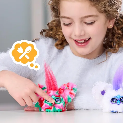 Vista 5 de FURBY Furblets - Paquete de 2 mini amigos navideños Pep-Mint & Sno-Flay, juguetes electrónicos de peluche para niñas y niños de 6 años en adelante