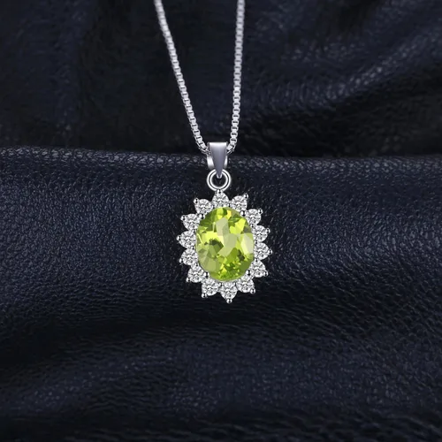 Vista 3 de JewelryPalace Princess Diana Kate Middleton - Collar con colgante de amatista natural y citrino, granate, peridoto y zafiro rubí creado