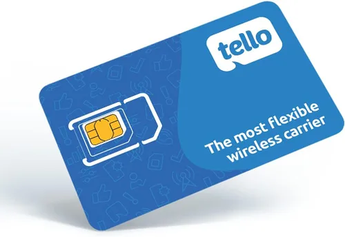Vista 2 de $14/mes - 5 GB de datos + minutos y textos ilimitados Plan de teléfono prepago Tello Mobile Trae tu propio kit de teléfono Tarjeta SIM 3 en 1