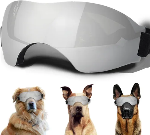 Vista 13 de Gafas de sol para perros pequeños, gafas para perros con correa ajustable, protección UV, adecuadas para perros pequeños Estilo liso-Multicolor