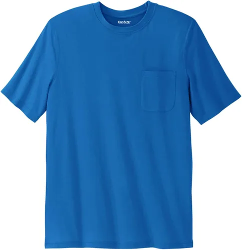 Vista 34 de KingSize Big & Tall Shrink-Less - Camiseta ligera, con cuello redondo, con bolsillo para hombre Gris Caliente Carbón