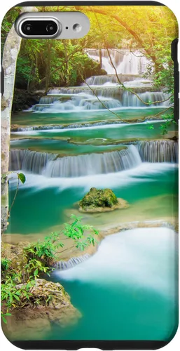 Vista 9 de Funda para iPhone 15 Tropical waterfall ponds