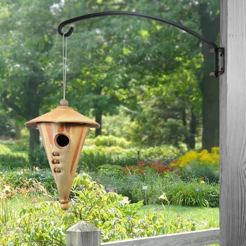 Vista 4 de Colgador de plantas de hierro forjado resistente de 18 pulgadas, fabricado en Estados Unidos