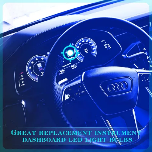Vista 5 de BBTO Juego de 20 bombillas LED T5 T10 con enchufe giratorio, para instrumentos, para salpicadero, luces LED para interiores de automóvil, tablero