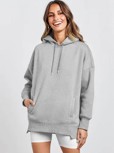 Vista 7 de ANRABESS Sudaderas con capucha de gran tamaño para mujer, sudadera de forro polar 2024, trajes de moda para adolescentes y niñas