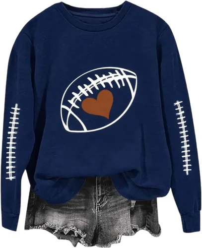 Vista 15 de Women's Oversized Sweatshirt, Long Sleeve Sweatshirts Crewneck Printed Pullover Tops, S-3XL