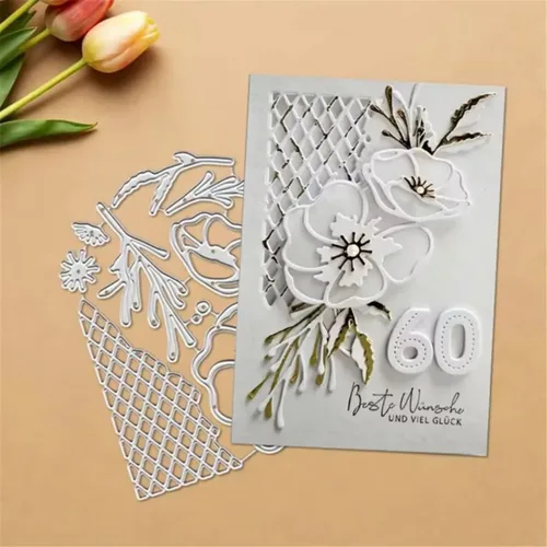 Vista 17 de Troqueles de corte de metal, plantilla de grabado en relieve, plantilla para álbumes de recortes, molde para hacer tarjetas, álbum de fotos