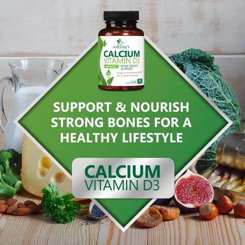 Vista 7 de Suplemento de calcio con vitamina D3-1200 mg de calcio por porción con D3 para una mejor absorción - Apoya la salud inmunológica, huesos y dientes