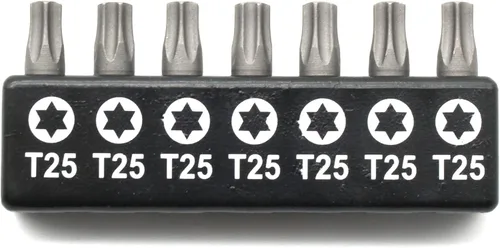 Vista 54 de TMAX Juego de puntas de destornillador de cabeza de estrella T6 Torx de 25 piezas, acero S2 de 6 puntos T-6 puntas de inserción de destornillador