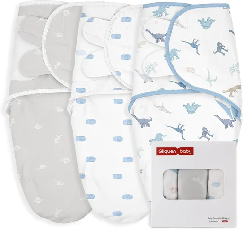 Vista 18 de GLLQUEN BABY Sacos de Dormir Envolventes Orgánicos para Recién Nacidos - Envolturas para Bebés de 0-3 Meses, Paquete de 3 Sacos Envolventes