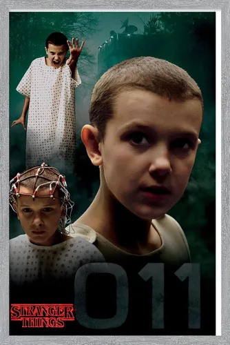 Vista 12 de Trends International Netflix Stranger Things - Póster de pared de Eleven, 14.725 x 22.375 pulgadas, versión enmarcada de madera de granero