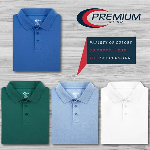 Vista 43 de Premium Wear - Camisetas tipo polo para hombre, con gran absorción de humedad