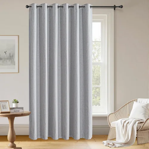 Vista 48 de Cortinas opacas para sala de estar, cortinas 100% opacas de 90 pulgadas de largo, juego de 2 paneles de 2 paneles, con aislamiento térmico, pestaña