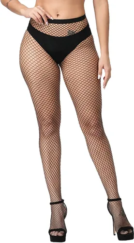 Vista 7 de Medias de Red para Mujer, Medias de Cintura Alta, Medias Sexys, Medias Transparentes, Medias de Malla negro_1
