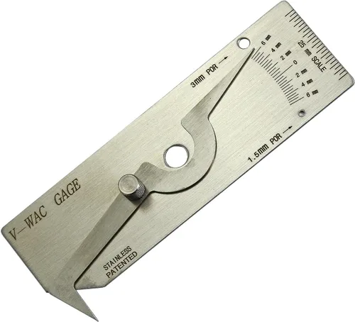 Vista 7 de RIVERWELD V-WAC Calibre de soldadura única Medidor de profundidad de hoyo Calibre de soldadura de inspección Calibradores de rosca Medidores