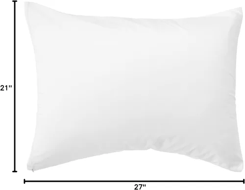 Vista 7 de National Allergy Premium Protector de almohada con cierre de 100% algodón - Tamaño estándar - Blanco - 300 hilos - Funda de almohada hipoalergénica