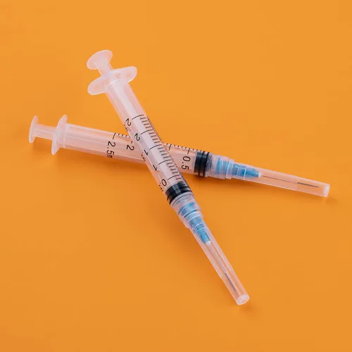 Vista 3 de Jeringa de bloqueo luer desechable de 0.1 fl oz con aguja de 23G/1 pulgada, paquete individual (20)