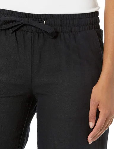 Vista 3 de Tienda Essentials Women's Linen Blend Drawstring Wide Leg Pant (Available in Plus Size)