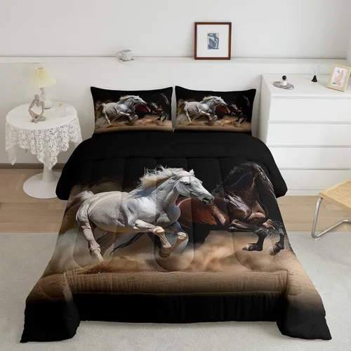 Vista 46 de Erosebridal Happy Camping - Edredón tamaño individual para niños, juego de ropa de cama de animales del bosque del bosque para bebés, niños y niñas