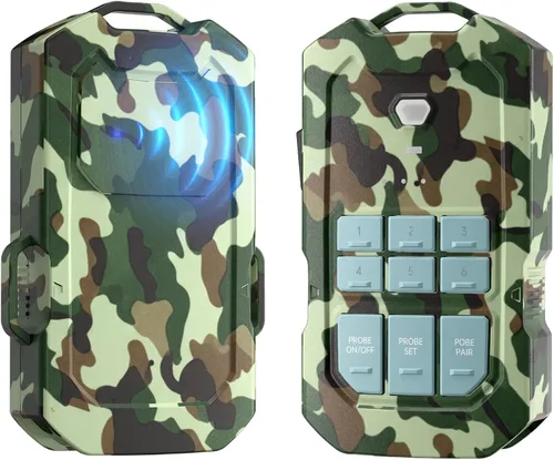 Vista 11 de Alarma de seguridad de radar de campamento, alarma perimetral inalámbrica, alarma de activación con sensor de movimiento recargable, rango de 1/2