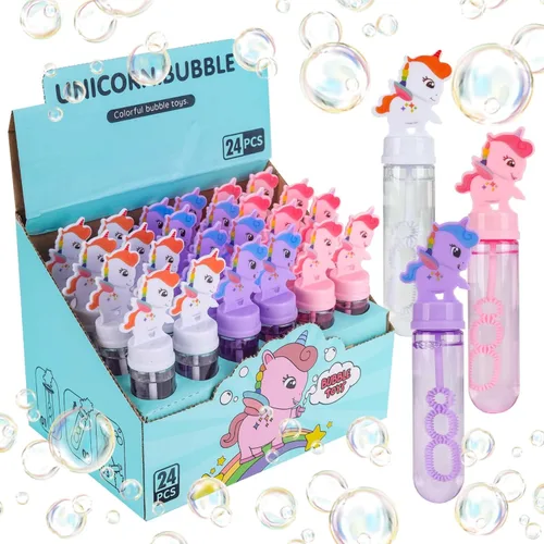 Vista 10 de JOYYPOP Juego de 24 mini varitas de burbujas de 4 colores para niños, regalos de fiesta de burbujas, regalos de verano para niños y niñas, fiesta