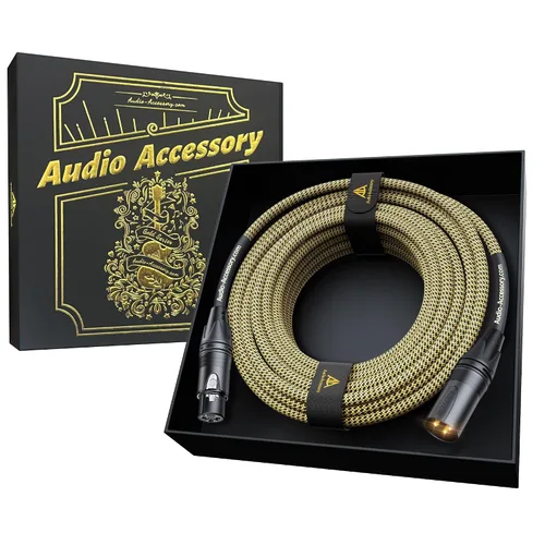 Vista 18 de AA AUDIO ACCESSORY Serie Oro Cables XLR Star Quad de 1.5 pies, Conectores Neutrik, Cable de micrófono 19AWG, Cable de micrófono trenzado en nylon