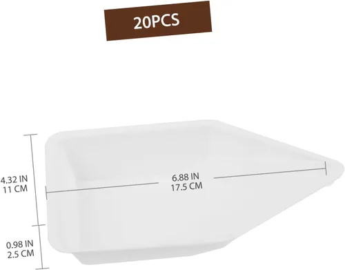 Vista 9 de GLEAVI 20 unidades de pesaje de plástico para barcos de pesaje, básculas para pesar, medición, tazas, pesaje, platos de pesaje